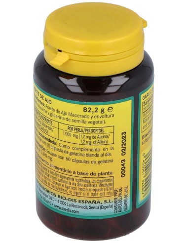 Garlic Oil (Ajo) 1000Mg. 60Perlas de Nature Essential