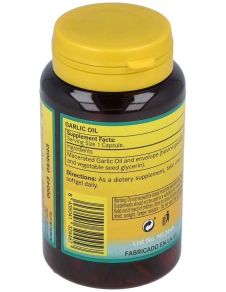 Garlic Oil (Ajo) 1000Mg. 60Perlas de Nature Essential