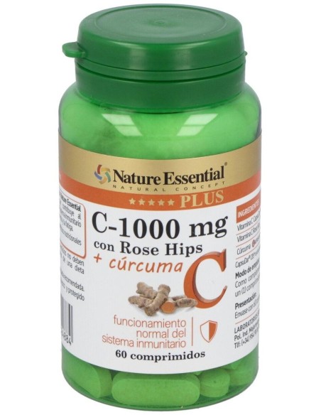 Vit. C+Rose Hips+Curcuma 60Comp. de Nature Essential