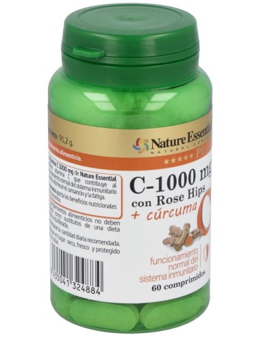 Vit. C+Rose Hips+Curcuma 60Comp. de Nature Essential