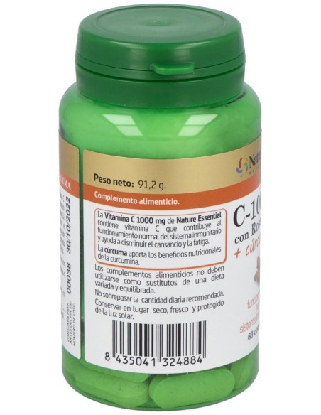 Vit. C+Rose Hips+Curcuma 60Comp. de Nature Essential