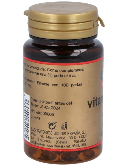 Vitamina D3 100Mcg. 100Perlas de Obire