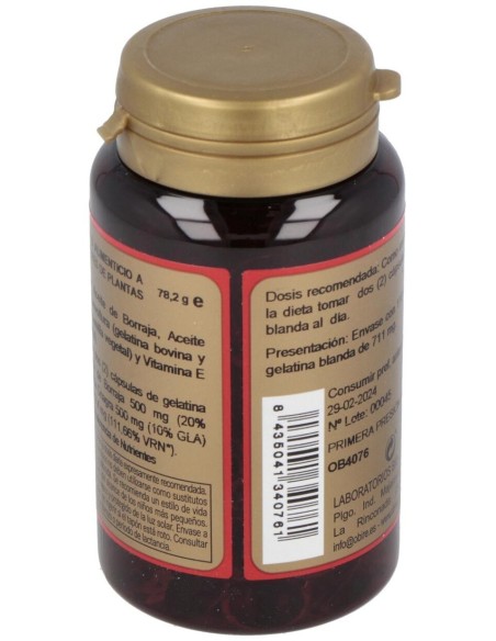 Borraja Y Onagra 700Mg. 110Perlas de Obire