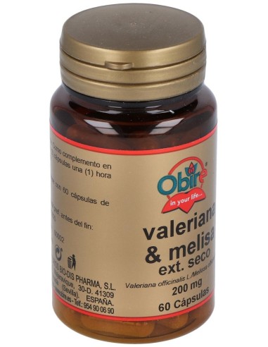 Valeriana + Melisa 200Mg (Ext. Seco) 60Cap. de Obire