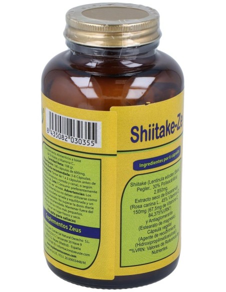 Shiitake-Ze 400Mg. 180Cap. de Zeus