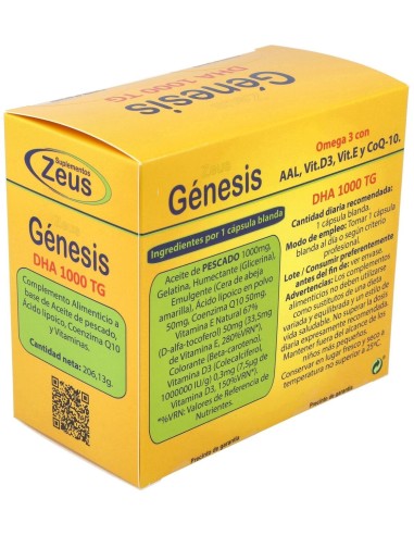 Genesis Dha Tg 1000 Omega 3 120Cap. de Zeus