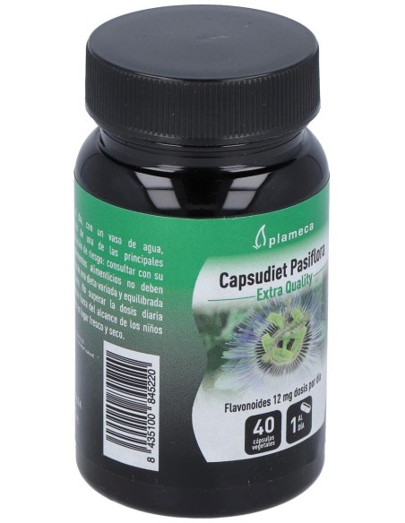 Capsudiet Pasiflora 40 Cápsulas Vegetales de Plameca