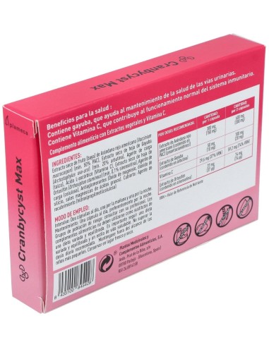Cranbycyst Max 30 Cápsulas Vegetales de Plameca