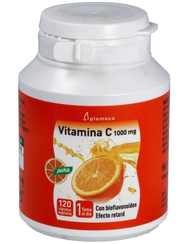 Vitamina C Pura 1000 Mg 120 Cápsulas Vegetales de Plameca