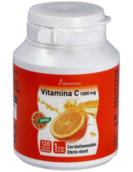 Vitamina C Pura 1000 Mg 120 Cápsulas Vegetales de Plameca