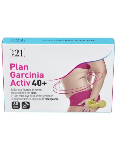 Plan Garcinia Activ 40+ 60 Cápsulas Vegetales de Plameca