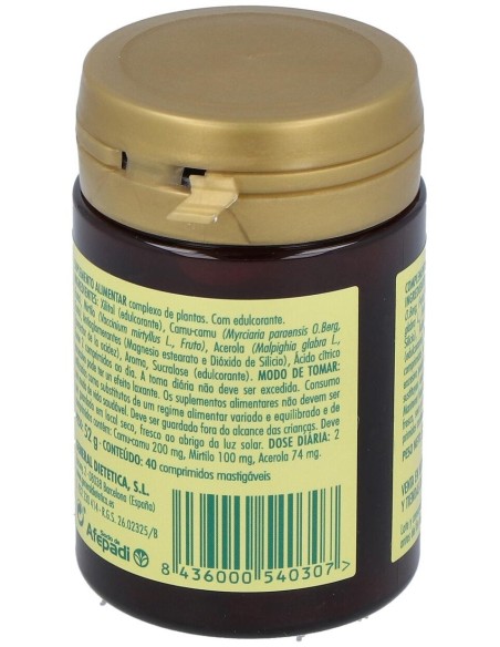 Acerola Plus Con Mirtilo 40Comp.Mast. de Integralia