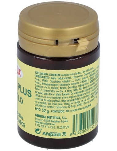 Acerola Plus Con Mirtilo 40Comp.Mast. de Integralia