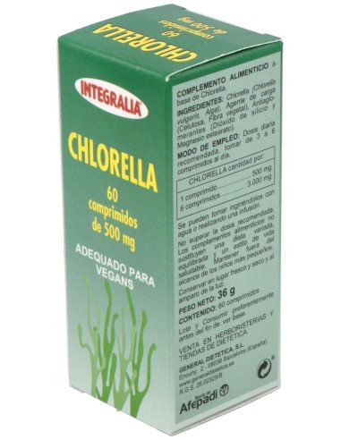 Chlorella 500Mg. 60Comp. de Integralia