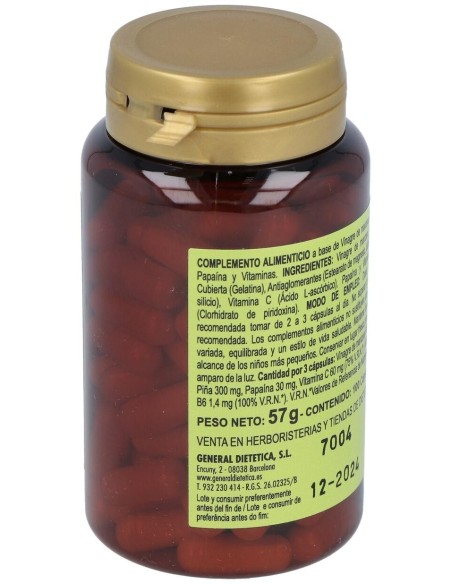 Vinagre Manzana Plus 100Cap. de Integralia