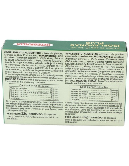 Isoflavonas Plus 60Cap. de Integralia