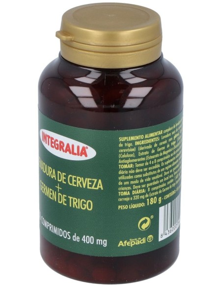 Levadura De Cerveza+Germen De Trigo 450Comp. de Integralia