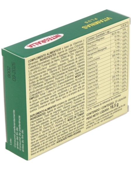 Vitaminas Plus 30Cap. de Integralia