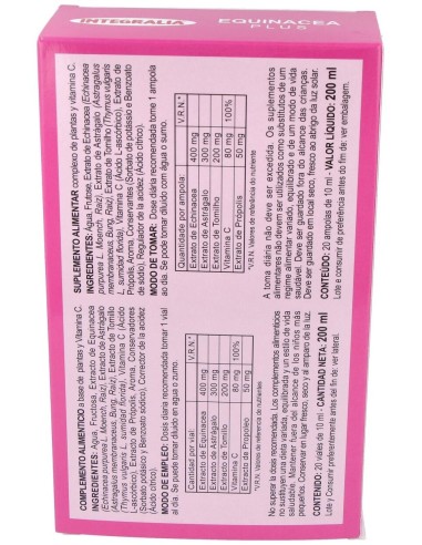 Echinacea Plus 20Viales de Integralia