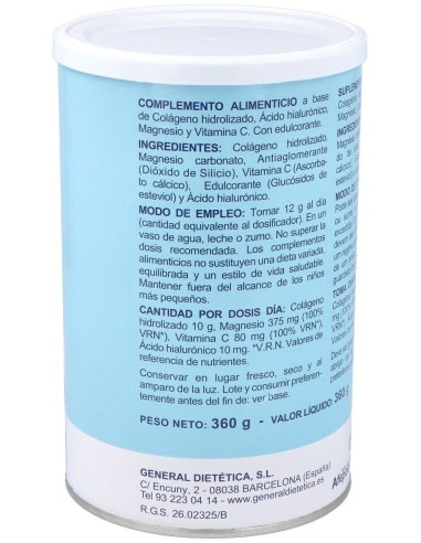 Colageno Soluble Plus Sabor Neutro 300Gr. de Integralia