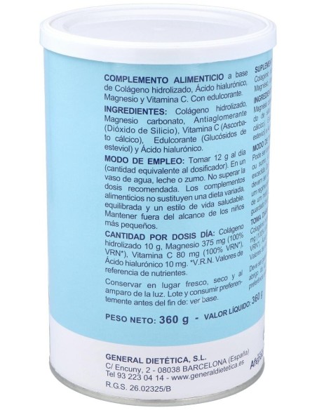 Colageno Soluble Plus Sabor Neutro 300Gr. de Integralia