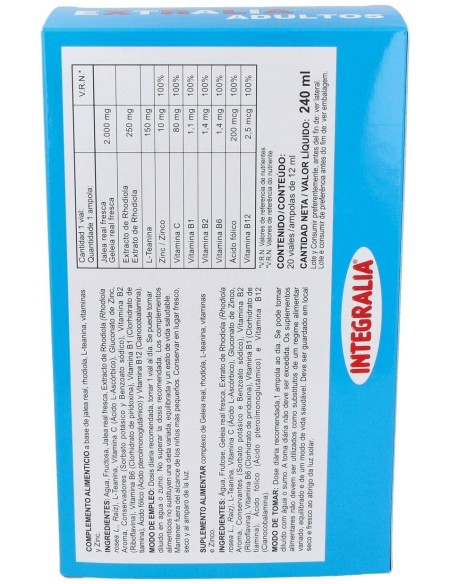 Extralia Adultos 20Amp. de Integralia