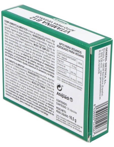 Vitamina B12 30Cap. de Integralia