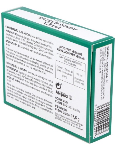 Vitex Agnus Castus 30Cap. de Integralia