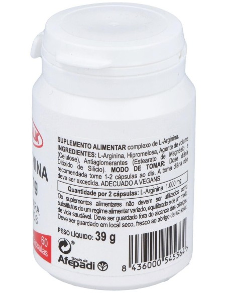 L-Arginina 500Mg. 60Cap. de Integralia