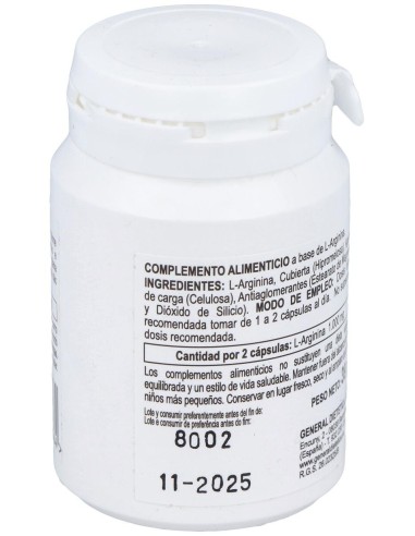 L-Arginina 500Mg. 60Cap. de Integralia