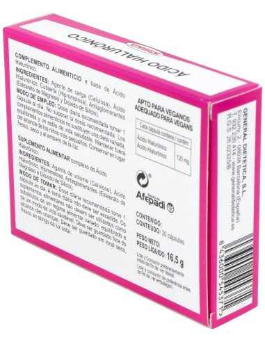 Acido Hialuronico 30Cap. de Integralia