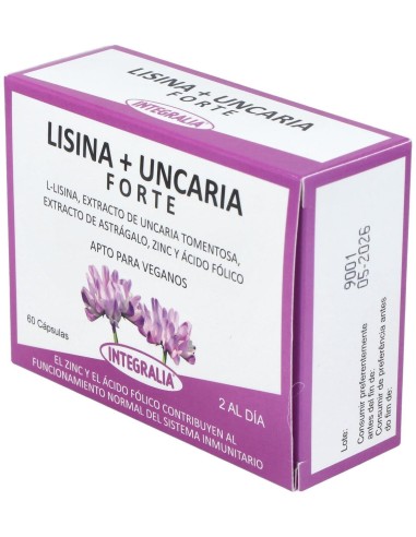 Lisina + Uncaria Forte 60Cap. de Integralia