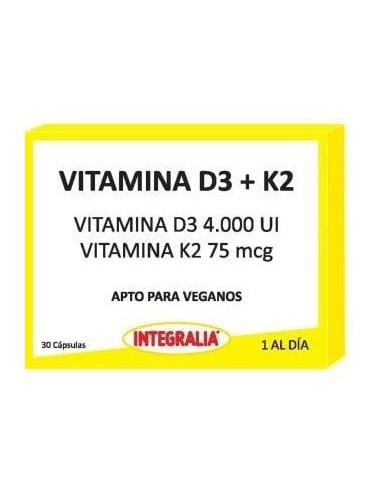 Vitamina D3+K2 30Cap. Vegan de Integralia