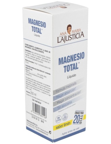 Magnesio Total Liquido Sabor Limon 200Cc de Ana Maria Lajusticia
