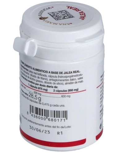 Jalea Real Liofilizada 60Cap. de Ana Maria Lajusticia