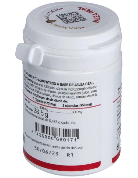 Jalea Real Liofilizada 60Cap. de Ana Maria Lajusticia