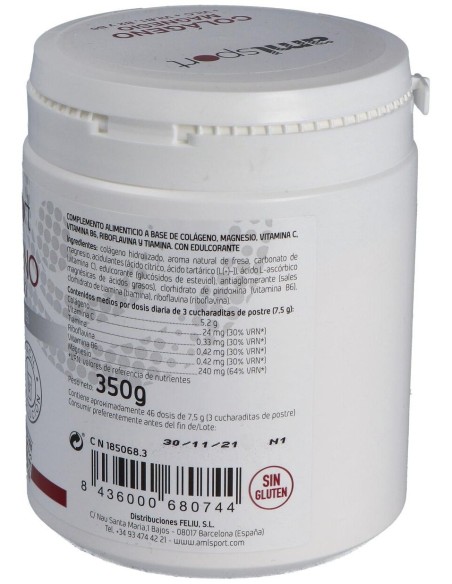 Colageno Con Magnesio+Vit. C+B1+B2+B6 Fresa 350Gr. de Ana Maria Lajusticia