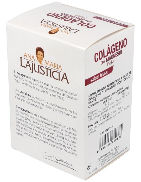 Colageno Con Magnesio Sabor Fresa 20Sticks de Ana Maria Lajusticia