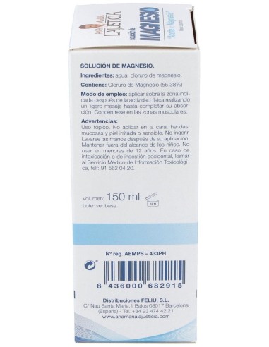 Aceite de Magnesio 150 ml de Ana María de la Justicia