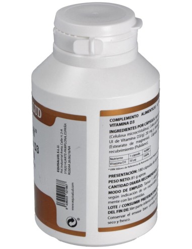Holovit Vit. D3 2000Ui (Colecalciferol) 180Cap. de Equisalud