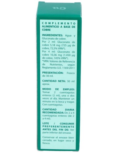 Oligogluco-Cu Cobre 30Ml. de Equisalud