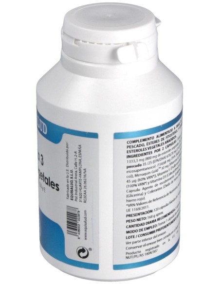 Omega 3 Esteroles Vegetales Vit K2, D3, E 120Cap de Equisalud