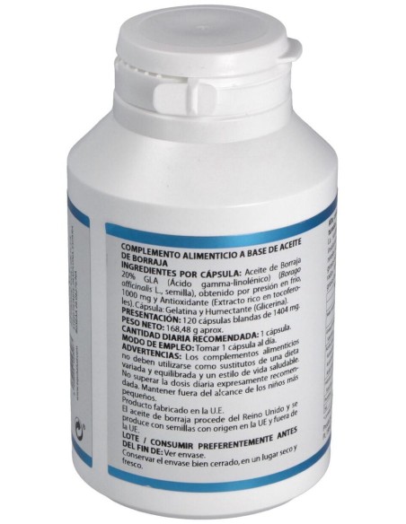 Aceite Borraja 1000Mg. 120Cap. de Equisalud