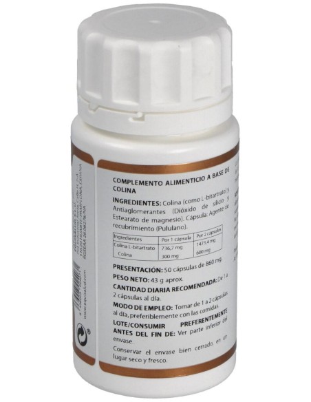 Holovit Colina 300Mg. 50Cap. de Equisalud