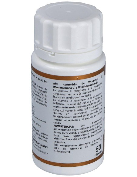 Holovit Vit. D3 2000Ui+K2 60Mcg+Menaquinona 50Cap. de Equisalud