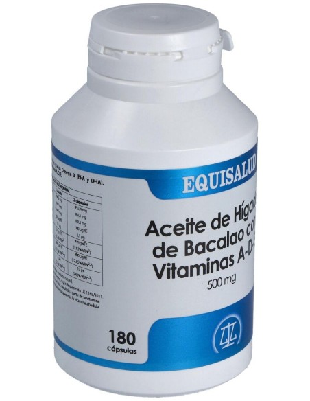 Aceite Higado De Bacalao Con Vit. A, D Y E 180Cap. de Equisalud