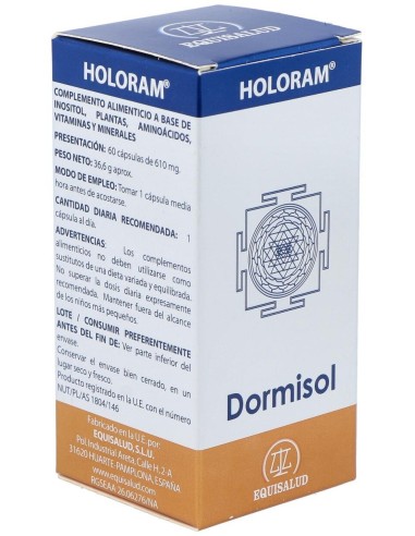 Holoram Dormisol 60Cap. de Equisalud