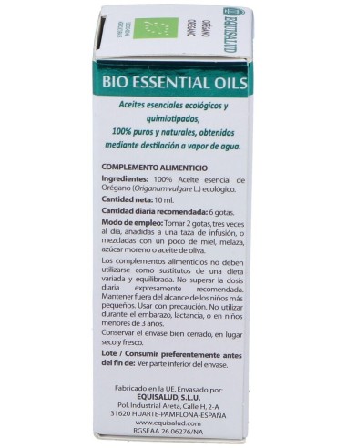 Bio Essential Oils Oregano Ac. Esencial 10Ml. de Equisalud