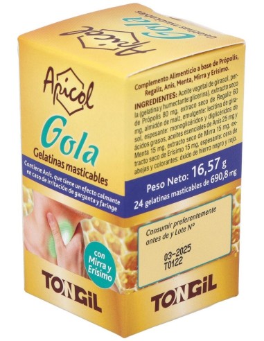 Apicol (Aligel) Gola Plus 24Perlas de Tongil