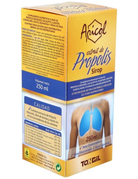 Apicol Extracto Propolis Jarabe 250Ml. de Tongil